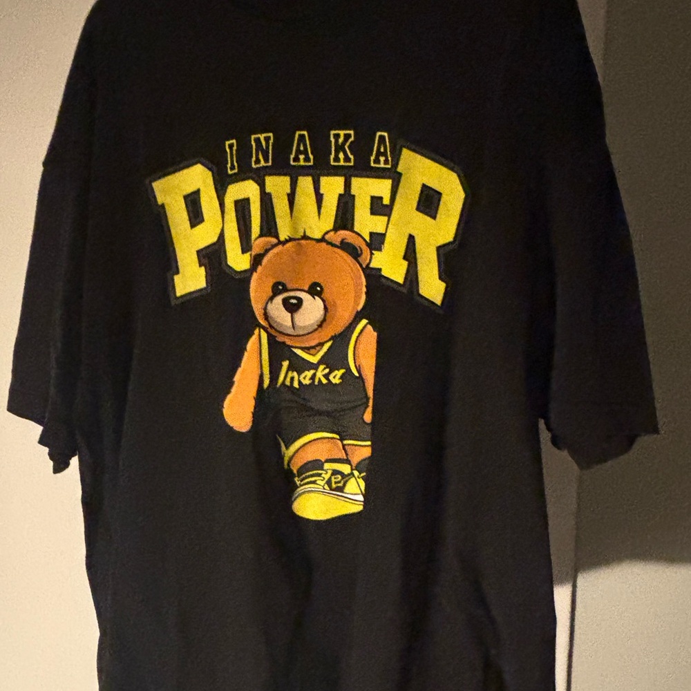 Black T-Shirt with Bear Graphic